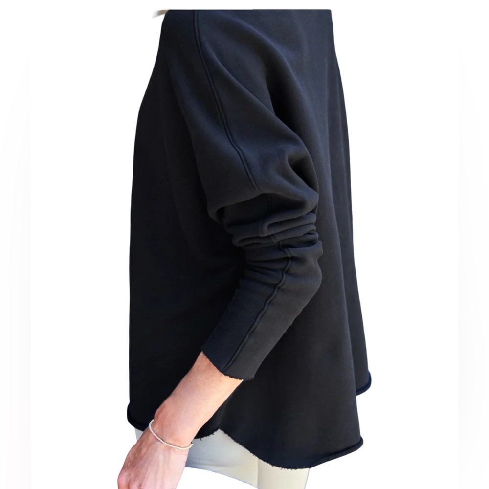 Frank & Eileen NWOT Effie Funnel Neck Capelet Black Size S - Picture 3 of 7